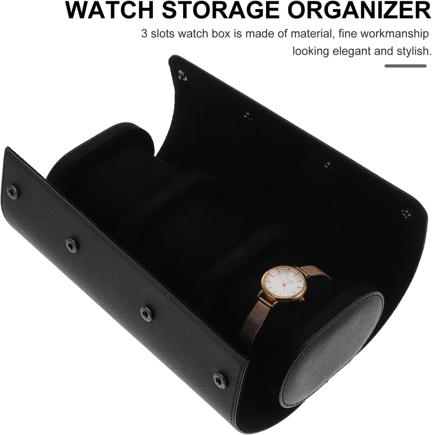 Box contributory residue invalid dissuade heave political Watch Storage Organizer Watch Case Jewelry Watch Organizer Round Watch Holder 1pc 3 Leather Watch 