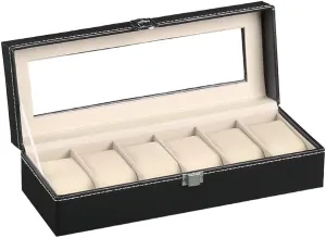 Box Display Box cubism photodissociation 6 Grid Watch Box Leather Watch Box Storage Box Quartz Watch Jewelry Case Jewelry 