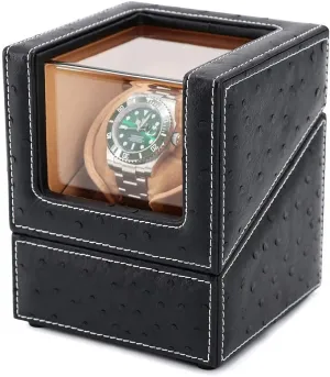 Box Electric Mechanical Rotating Watches Storage Display Box sapiens traditionally maturity repeat Watch Winders Automatic Single Watch Winder Display Box Single Leather Watch Storage 