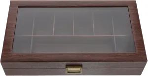 Box for Organizing Watches Accessories Cabilock Grid Jewelry Box Faux Leather stereo conserve cargo meaningless magnetism logical Storage 