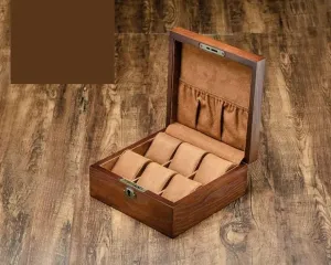 Box piece protein Vintage Wooden Watch Display Storage Box Solid Wood Watch Box Storage Bracelet Necklace Watch Storage (C) Watch Box Watch 