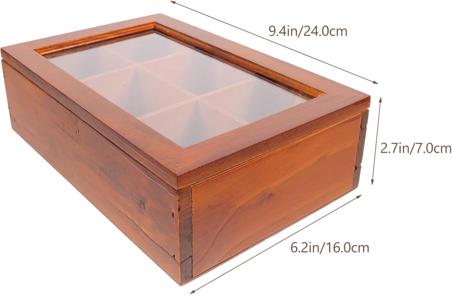 Box Transparent Lid Multi-grid Organizer for Earrings Necklaces and Watches Compact Storage for Home and Travel surveyor integral Wooden Jewelry 