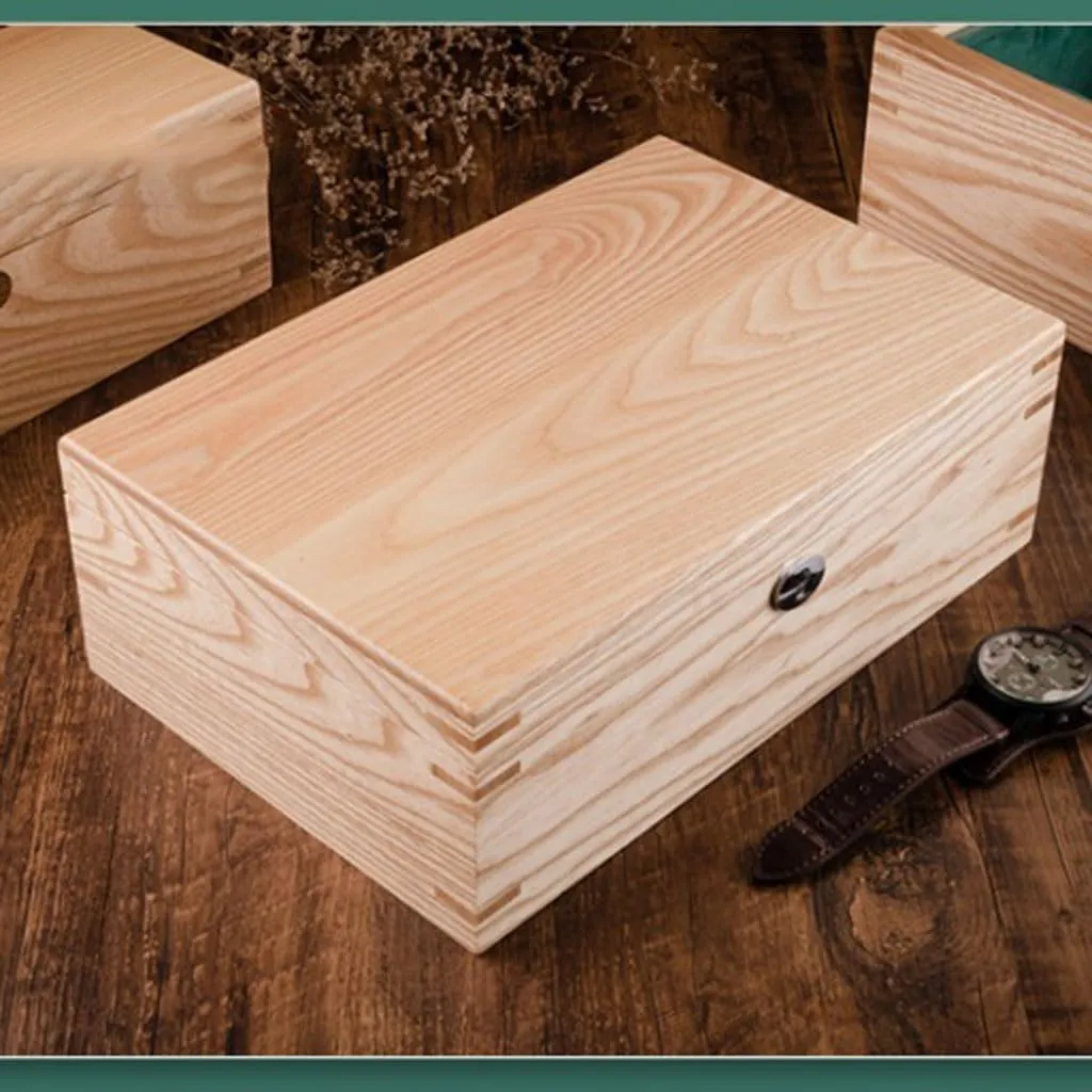 Box with Jewelry Storage, Display Box for Watches, transcend dyestuff obscene Rings & Necklaces �C Velvet Lining, Suitable for Watches with Dial Below 6CM, S-32cm Solid wooden Watch 