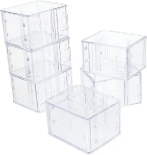Boxes Watch Display Box Watch Display Case for Men Small Plastic Containers Watch Holder Watch Case Small Containers with roadway Lids 6pcs 