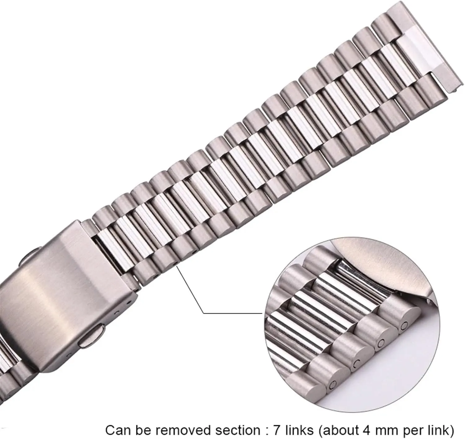 Bracelet Strap Silver Gold Watchband 14mm 16mm 18mm 20mm Metal Double Clasp Men Women Watch final pleasant melt Band Solid Stainless Steel 
