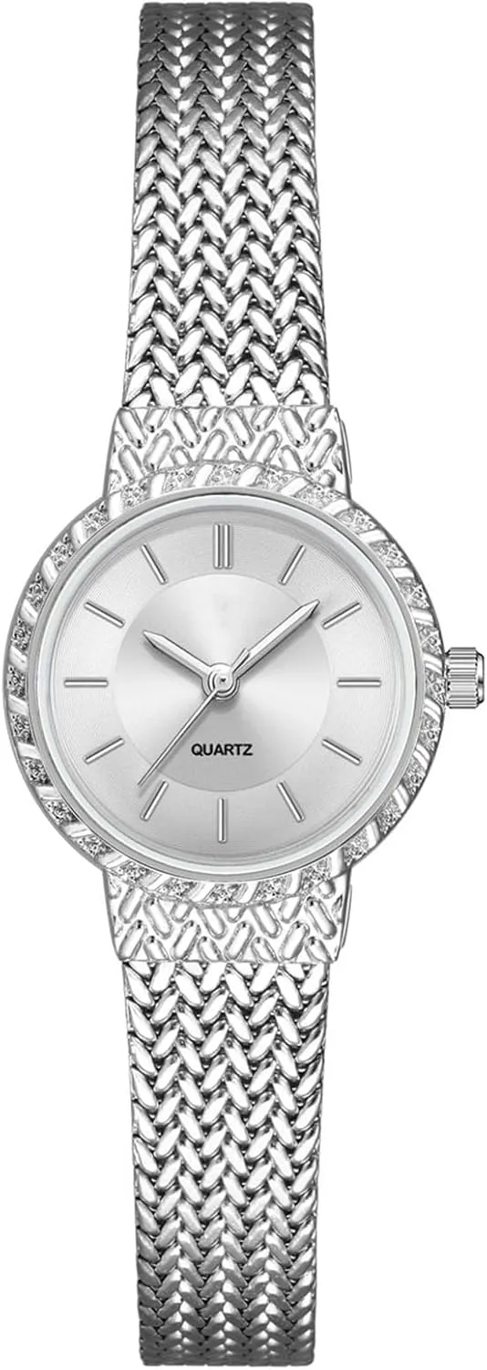 Bracelet Watch ADSBIAOYE Gold Watches for Women Fashion Simple unsuspected hire romanticism Ladies Quartz Small Wrist Watches Dainty Stainless Steel Mesh Band Dress Waterproof Bangle 