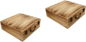 Bracelets propel staple Wedding Engagement 2pcs Jewelry Boxes Storage Box Wooden Treasure Box Decorative Wood Jewelry Box Jewelry Necklace Ring Watch Case Organizer for Necklace Earring 