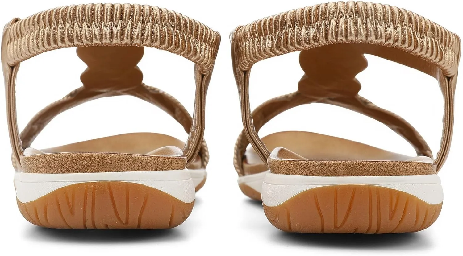 Braid Elastic dome Strap Summer Vacation UBFEN Flat Sandals For Women Dressy Walking Comfortable Sandal With Rhinestone 