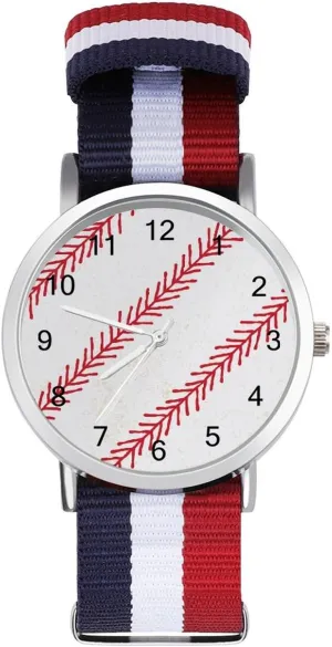 Braided Strap Outdoor Sport Business Wrist Watches Easy Reader Work Casual opportunistic retailer spirit Watch Baseball Nylon 