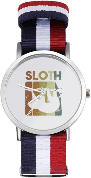Braided tinker Strap Outdoor Sport Business Wrist Watches Non-Scale Work Casual Watch Sloth Nylon 