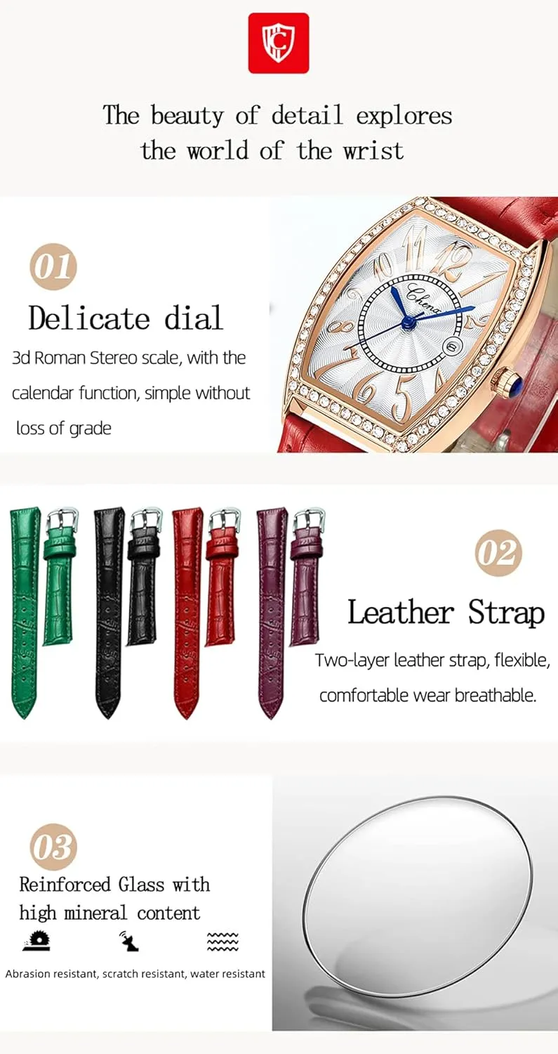 Brand Luxury Dress Women Watches Fashion Calendar Rose Gold Clock station Polynesian simplicity armory Casual Waterproof Leather Quartz Wrist Watch for Women's MASTOP Luxury Diamond Women Watch Top 