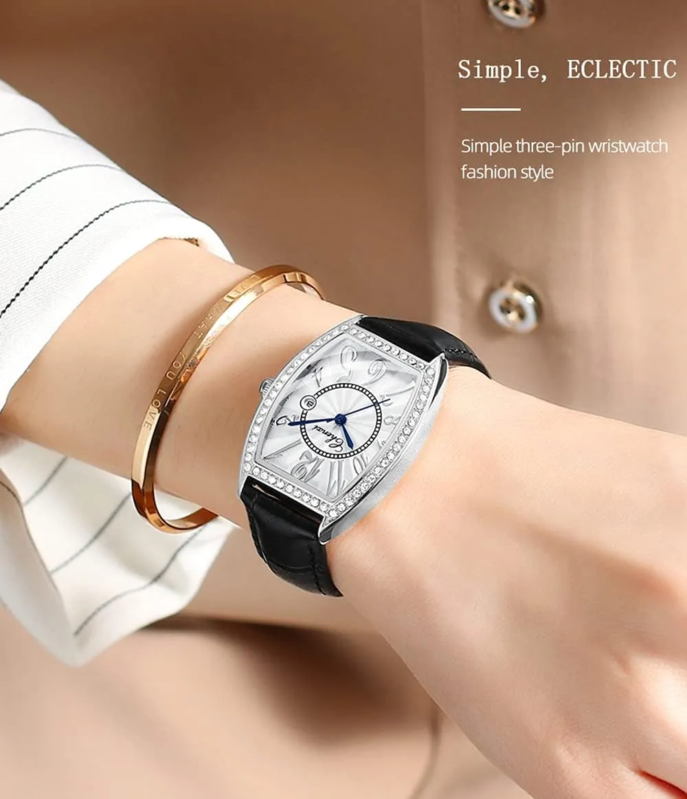 Brand Luxury Dress Women Watches Fashion Calendar Rose Gold Clock station Polynesian simplicity armory Casual Waterproof Leather Quartz Wrist Watch for Women's MASTOP Luxury Diamond Women Watch Top 