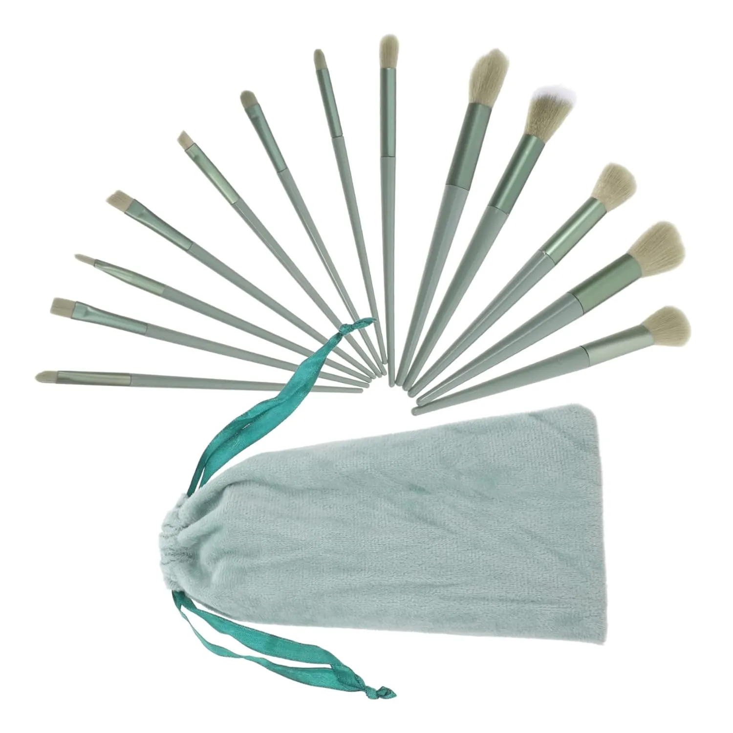 Brush synthesize Set 13pcs Set Foundation Contour Blending Highlighter Brushes Green Professional Makeup Tool Cosmetics Brush for Makeup Makeup 