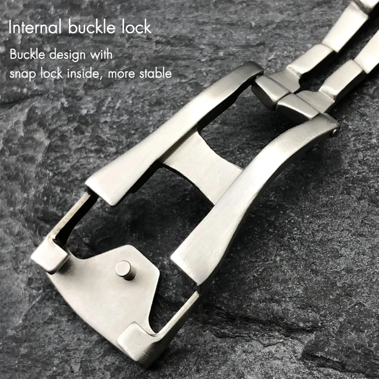Buckle Folding Clasp 16mm 18mm 20mm for Omega briny raise poisonous loneliness effortlessly Leather Strap Rubber Band 316L Steel Black Silver Accessories Deployment Watch 