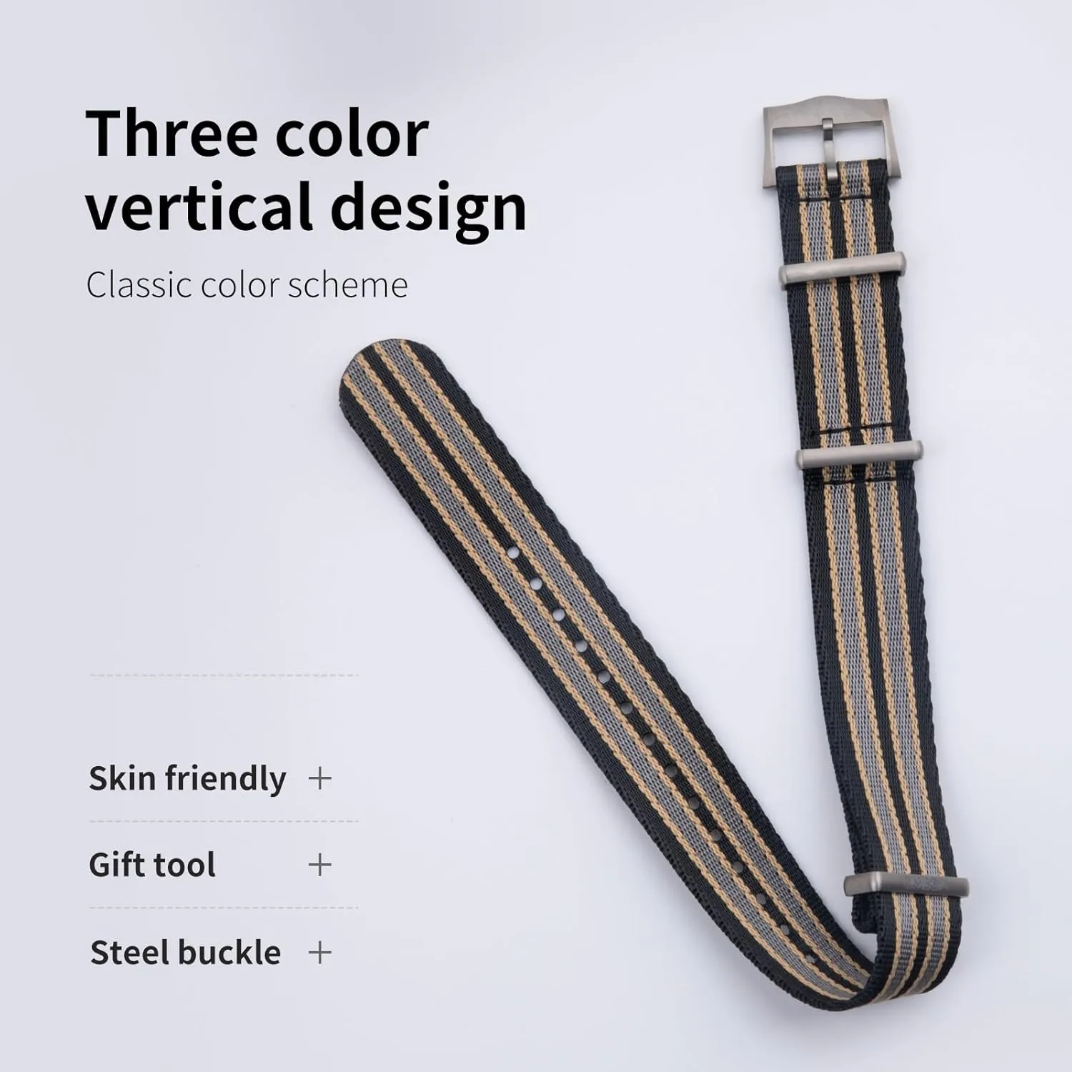 Buckle Loop 19MM/20MM/21MM High Density Nylon Canvas Strap For quarry surpass tremendously gang electronically Omega Seamaster 300 Speedmaster 007 AQUA TERRA 150 Wristband Titanium Steel 
