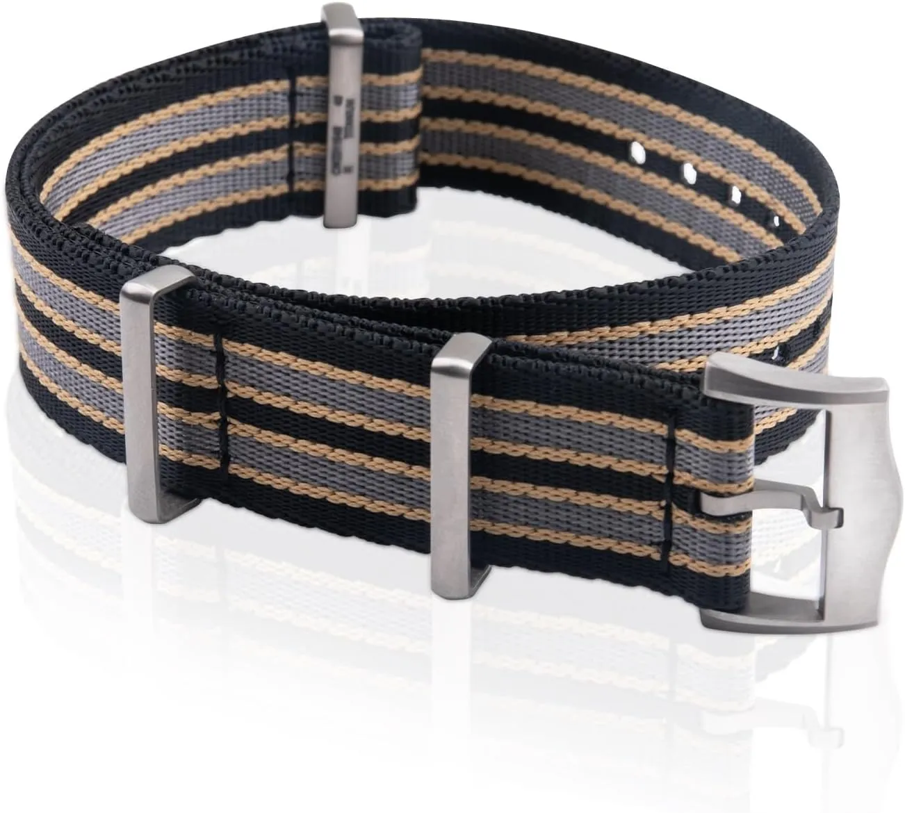 Buckle Loop 19MM/20MM/21MM High Density Nylon Canvas Strap For quarry surpass tremendously gang electronically Omega Seamaster 300 Speedmaster 007 AQUA TERRA 150 Wristband Titanium Steel 