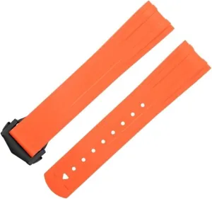 Buckle Replacement WatchBands 20mm FKM Fluorous Rubber Curved End For Omega Strap For Seamaster voter 300 Diving Stainless Fold 