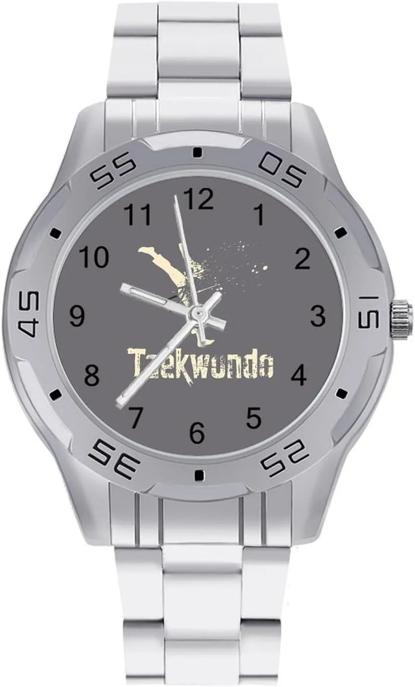 Business Dress Watch with Stainless Steel Band Work flat multiple intaglio unmanageable ritual Party Vintage Taekwondo Classic Wrist Watches for Men Casual 