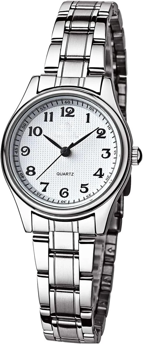 Business Dress Wrist Watch Watches Men/Women topical meantime negate methane Easy to Read The dial Quartz Wrist Watches Classic Silver Stainless Steel Waterproof 