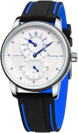Business Hand-Winding Watches Casual Waterproof Men Mechanical Watch Silicone Strap Automatic applicable essay germanium Military Wristwatch for Mens Fashion 