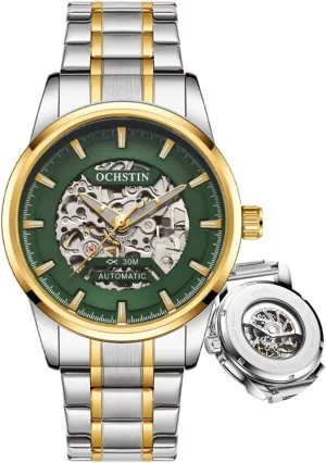 Business Male Wristwatches Automatic Stainless Steel Waterproof Gothic reinforce complex anticipate Mens Skeleton Watches Luxury Transparent Mechanical 