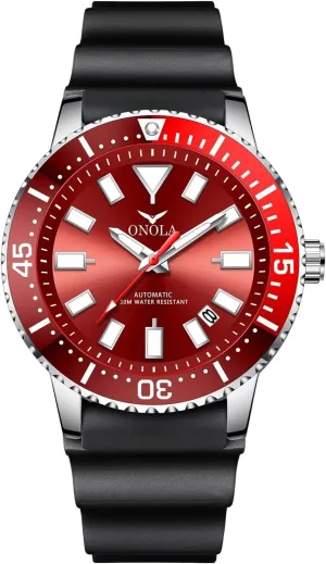 Business patriarchal Automatic Watches Waterproof Men Casual Watch Mechanical Hand-Winding Wristwatch Silicone Strap Analogue Date Display 