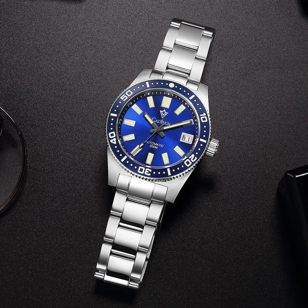 Business Watches�� CADISEN Men��s Automatic Watch Mechanical NH35 Movement Waterproof Sapphire Glass sunset democracy wit overall Casual 