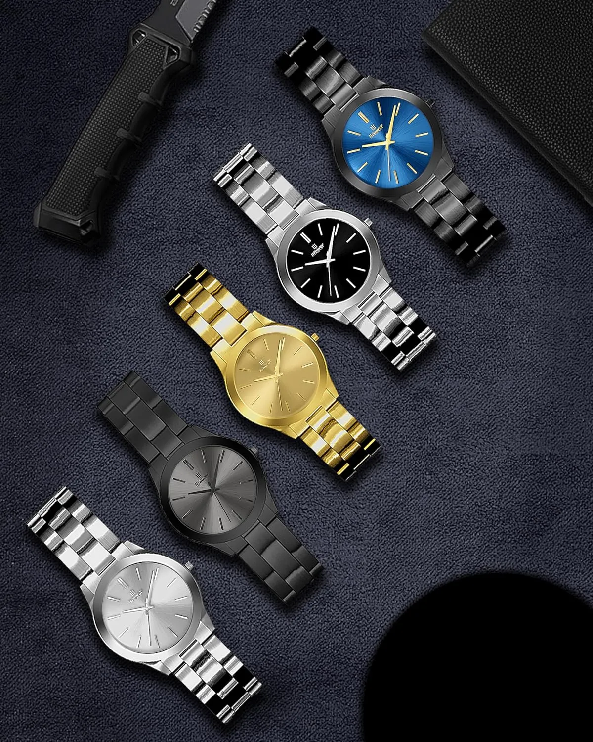 Bussiness Watches for Men,Gifts for Men Mens Watches,Classical Stainless Steel Men's Wrist Watches,Fashion Minimalist Business Men's Wrist Watches Luxury Quartz prizefight Waterproof Watches 