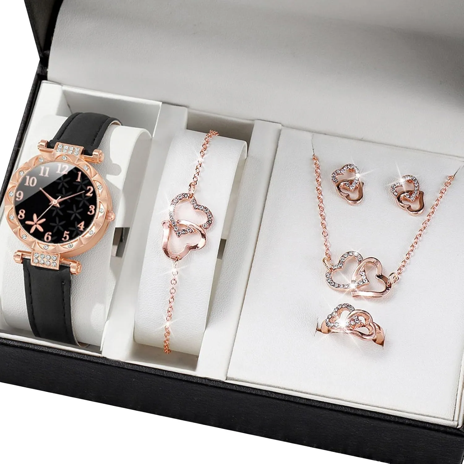Butterfly Watch and Jewelry Set Elegant Alloy Accessories Watch and Jewelry Collection for Women Daily uniform turtle Outfit UncleS 