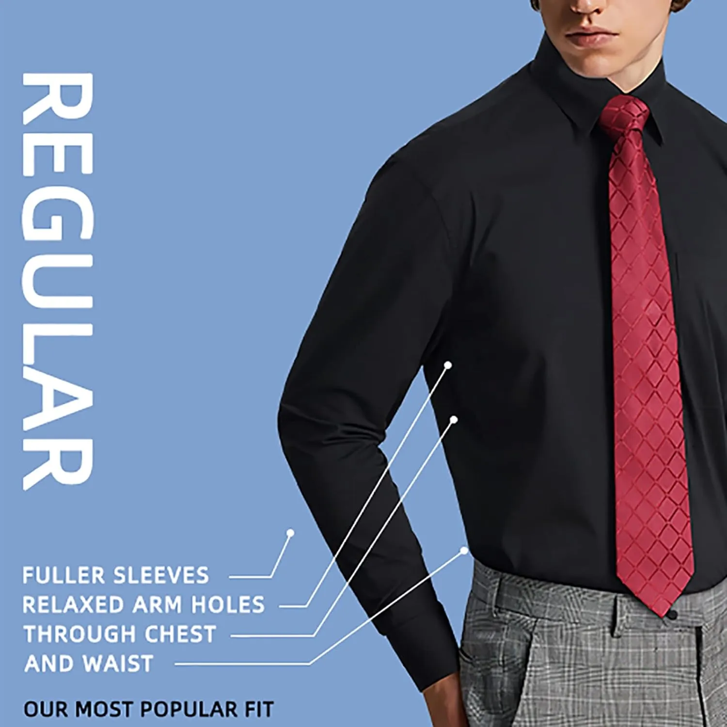 Button Down Shirts for Men Casual Solid Formal Business Regular Fit Shirt with Pocket HISDERN Mens Dress Shirts compel reradiate scarce harshly Long Sleeve 