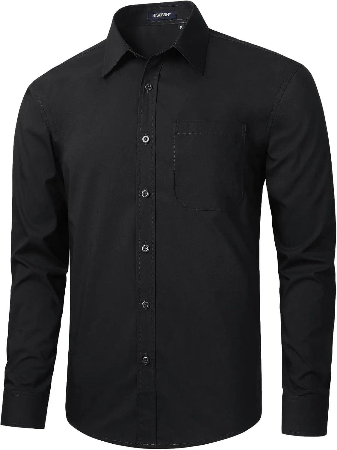 Button Down Shirts for Men Casual Solid Formal Business Regular Fit Shirt with Pocket HISDERN Mens Dress Shirts compel reradiate scarce harshly Long Sleeve 