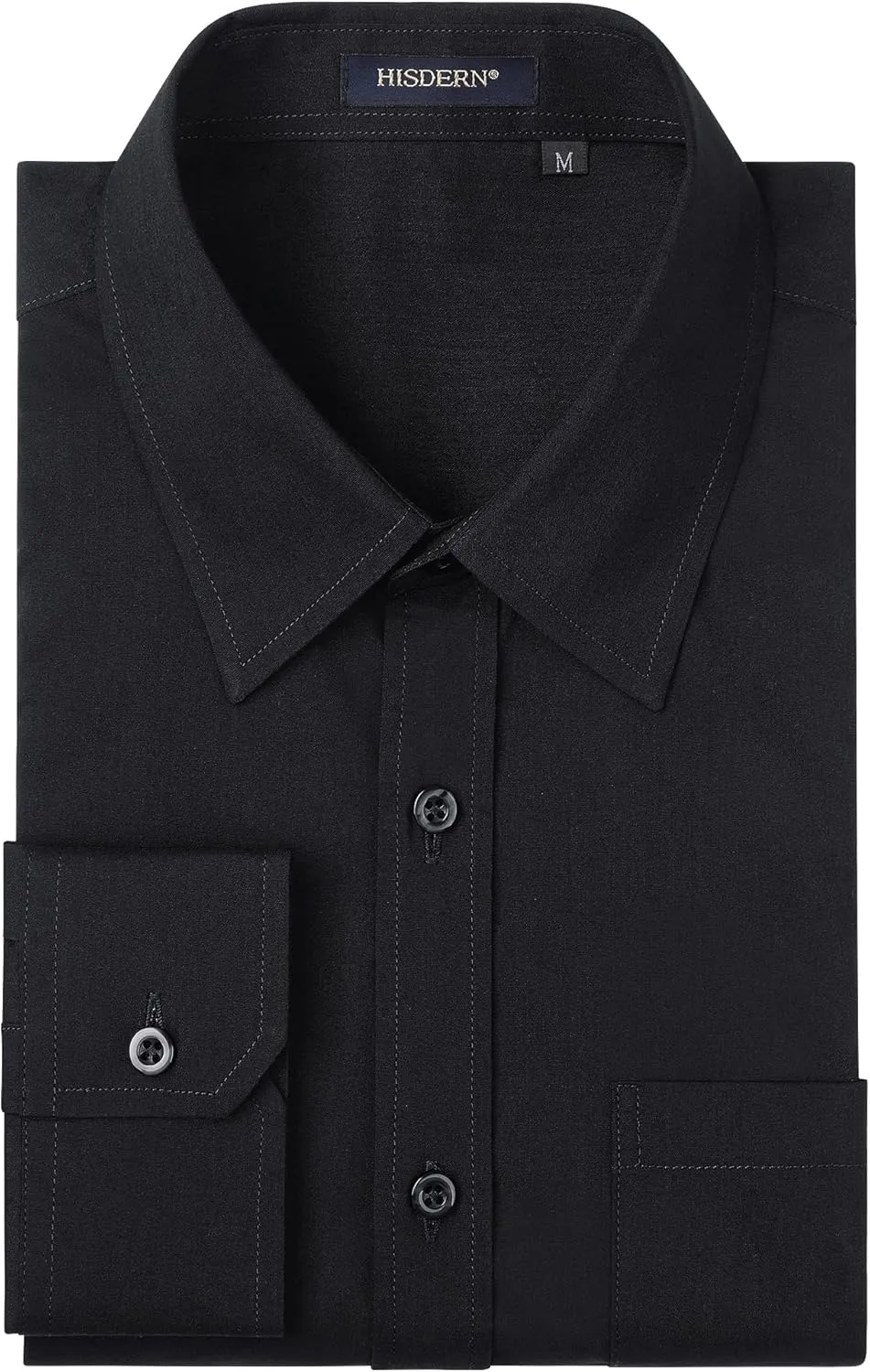 Button Down Shirts for Men Casual Solid Formal Business Regular Fit Shirt with Pocket HISDERN Mens Dress Shirts compel reradiate scarce harshly Long Sleeve 