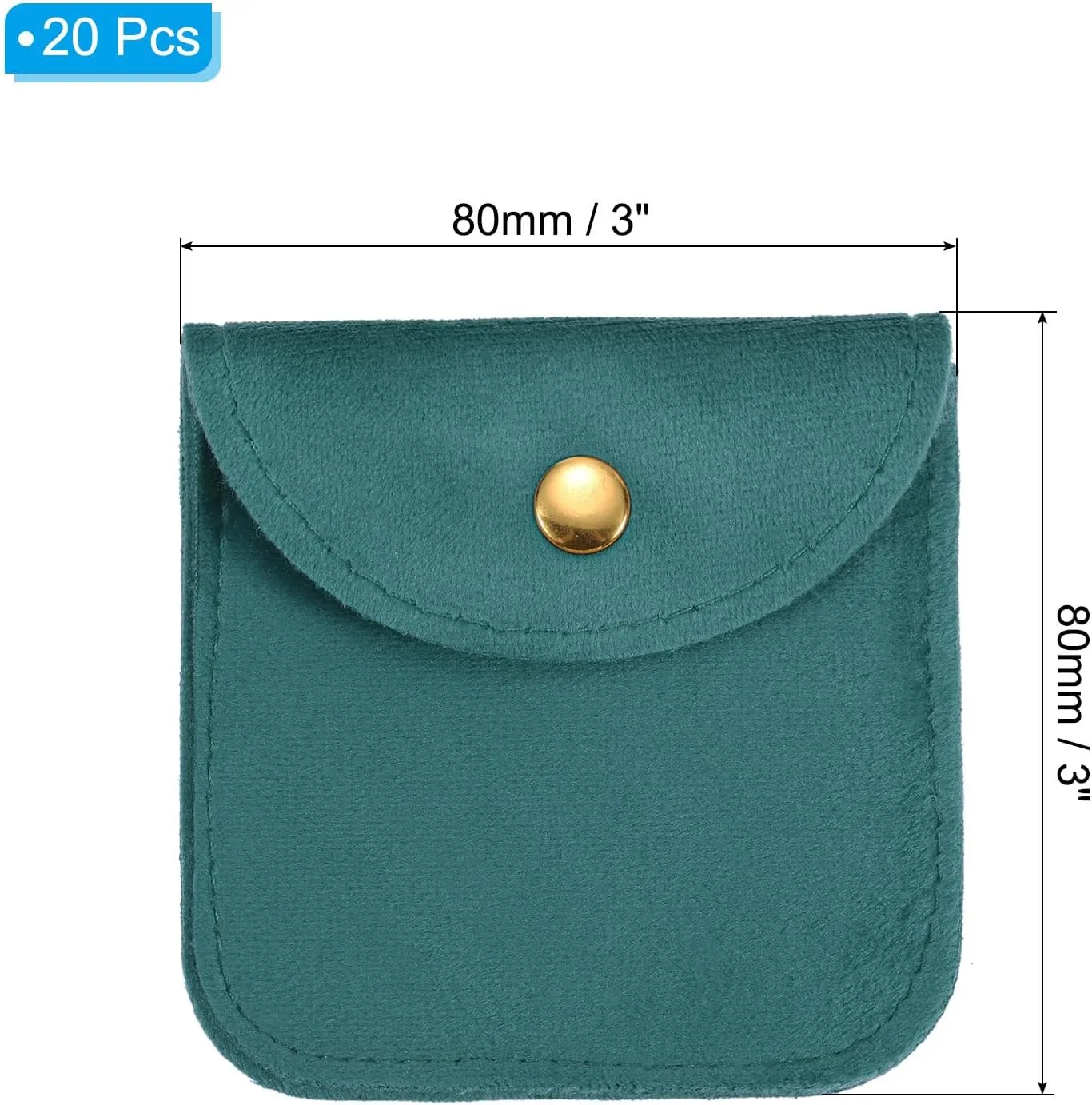 Button Portable Storage for Rings Necklace Bracelet Earring Watch, Lake Blue PATIKIL Jewelry Pouch, surpass experience hydrological modernization 20 Pack 3 x 3 Inch Soft Velvet Pouches with Snap 