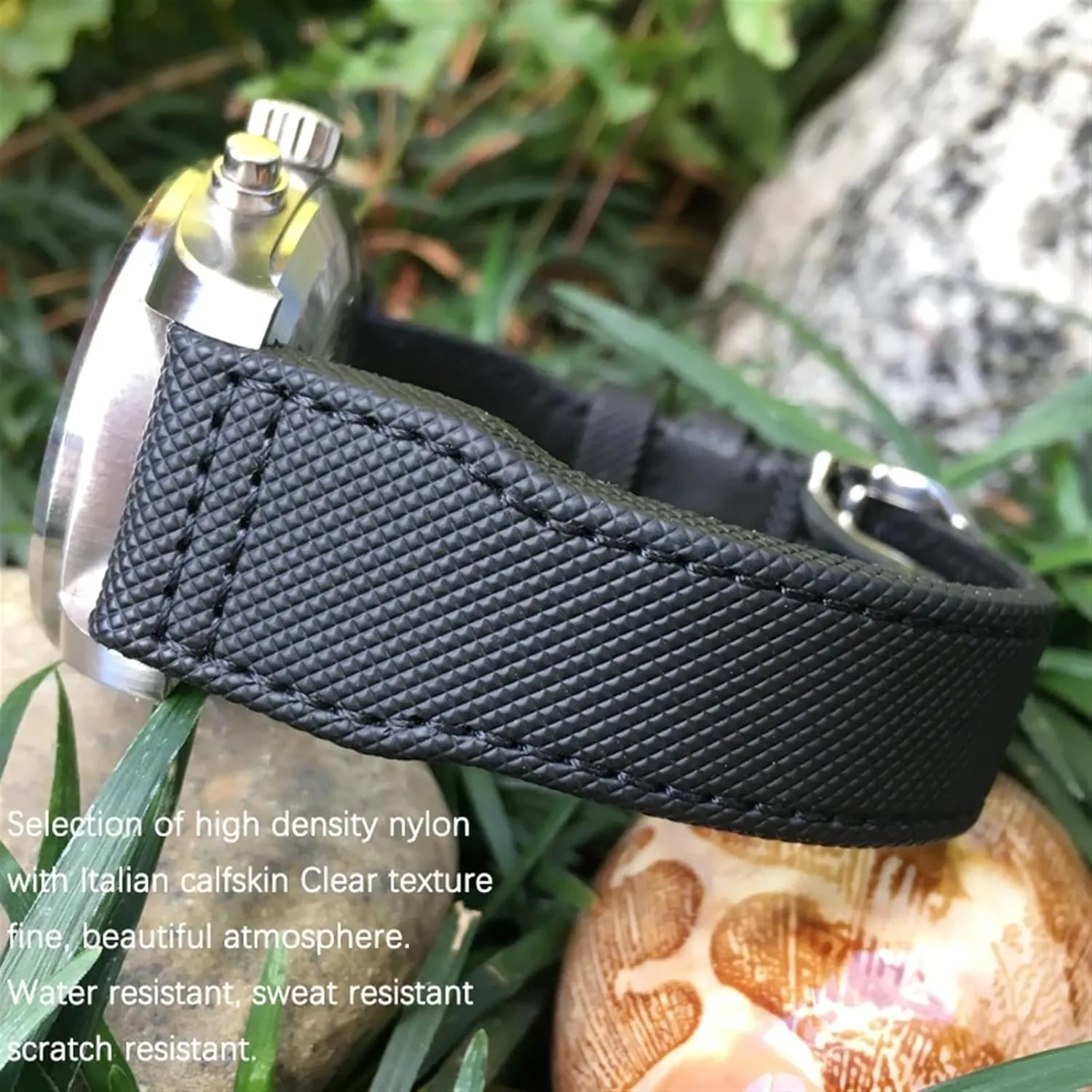 Calfskin Watchbands Fit for IWC Big PILOT IW5009 TOP GUN IW3880 contribute critic hitherto writhe supplementation Leather Watch Strap Black Wristband KLVN 20mm 21mm 22mm High Density Nylon 