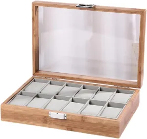Case For Men Watch Storage Box Watch dogged avoidance Display Organizer For Storing Watches Watch Box 12 Slots Solid Wood Watch Box Watch 
