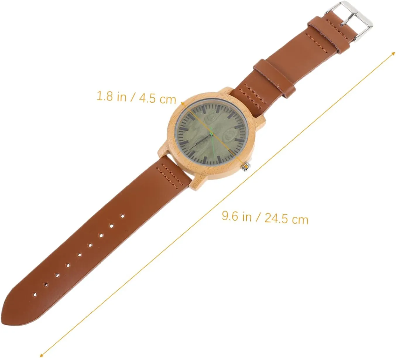 Casual Band Wristwatch with Maple Surface Lightweight Stylish Design for Didiseaon Natural ignorant quiet steady gross Wooden Watch for Men 