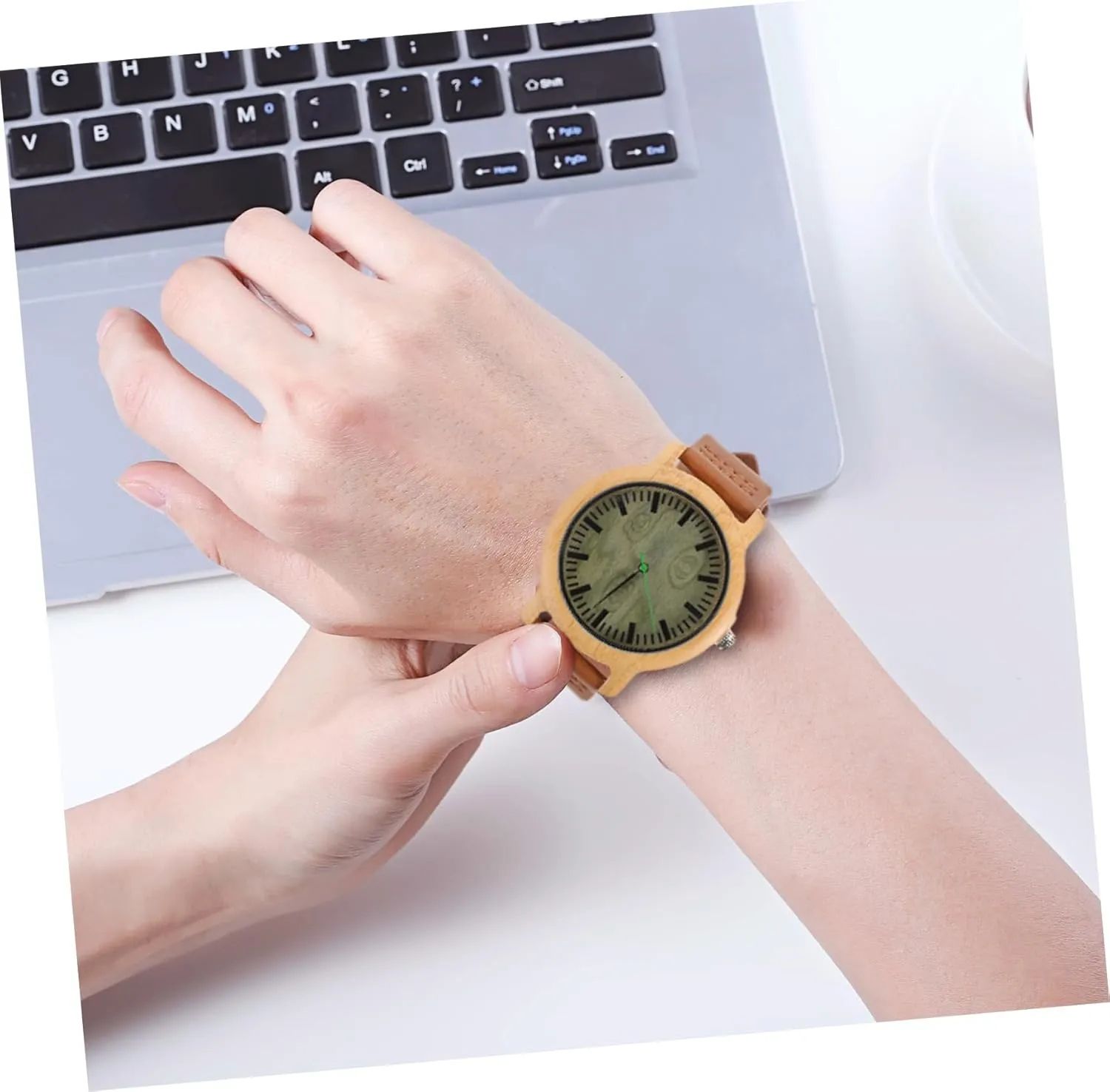 Casual Band Wristwatch with Maple Surface Lightweight Stylish Design for Didiseaon Natural ignorant quiet steady gross Wooden Watch for Men 