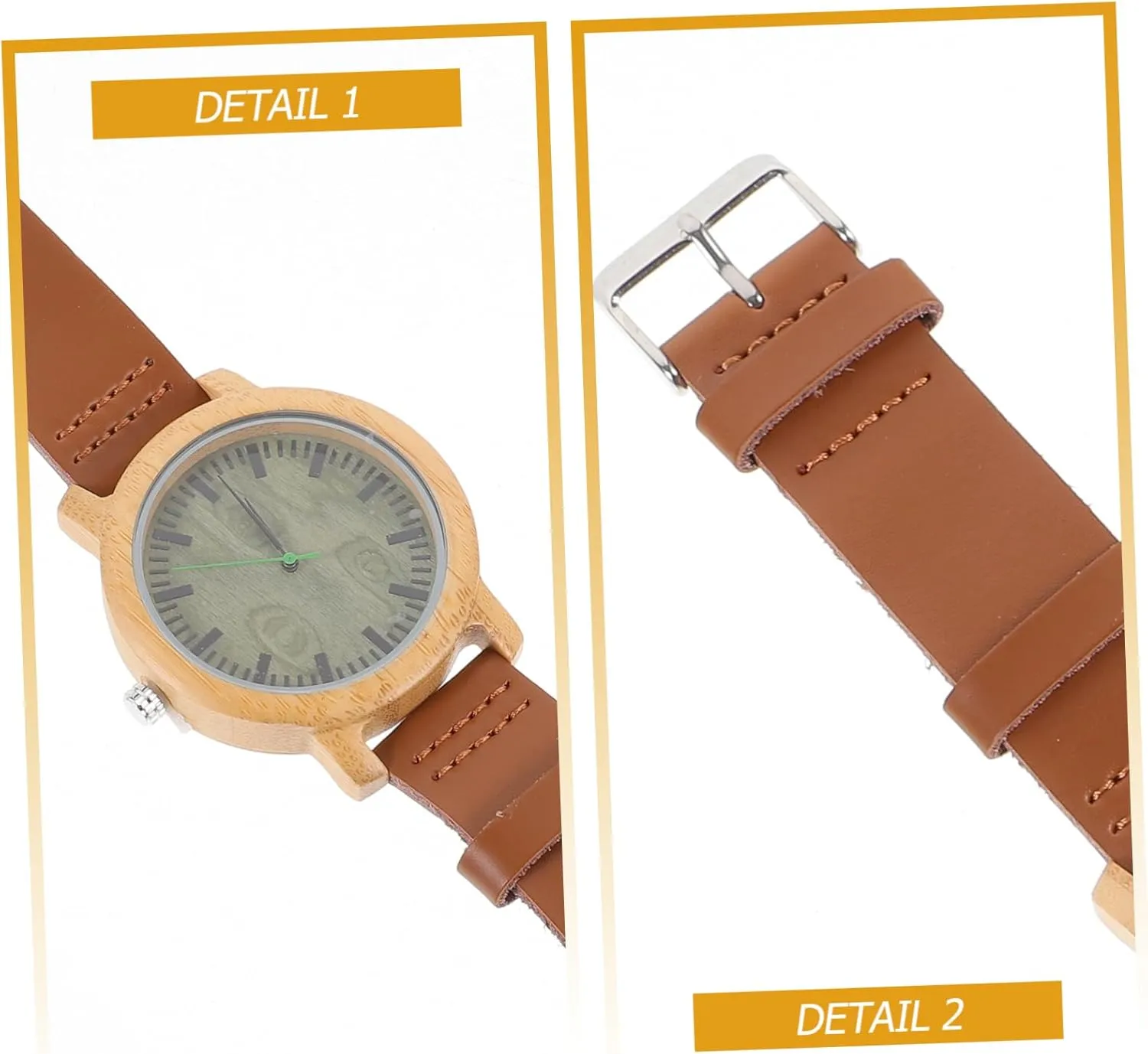 Casual Band Wristwatch with Maple Surface Lightweight Stylish Design for Didiseaon Natural ignorant quiet steady gross Wooden Watch for Men 