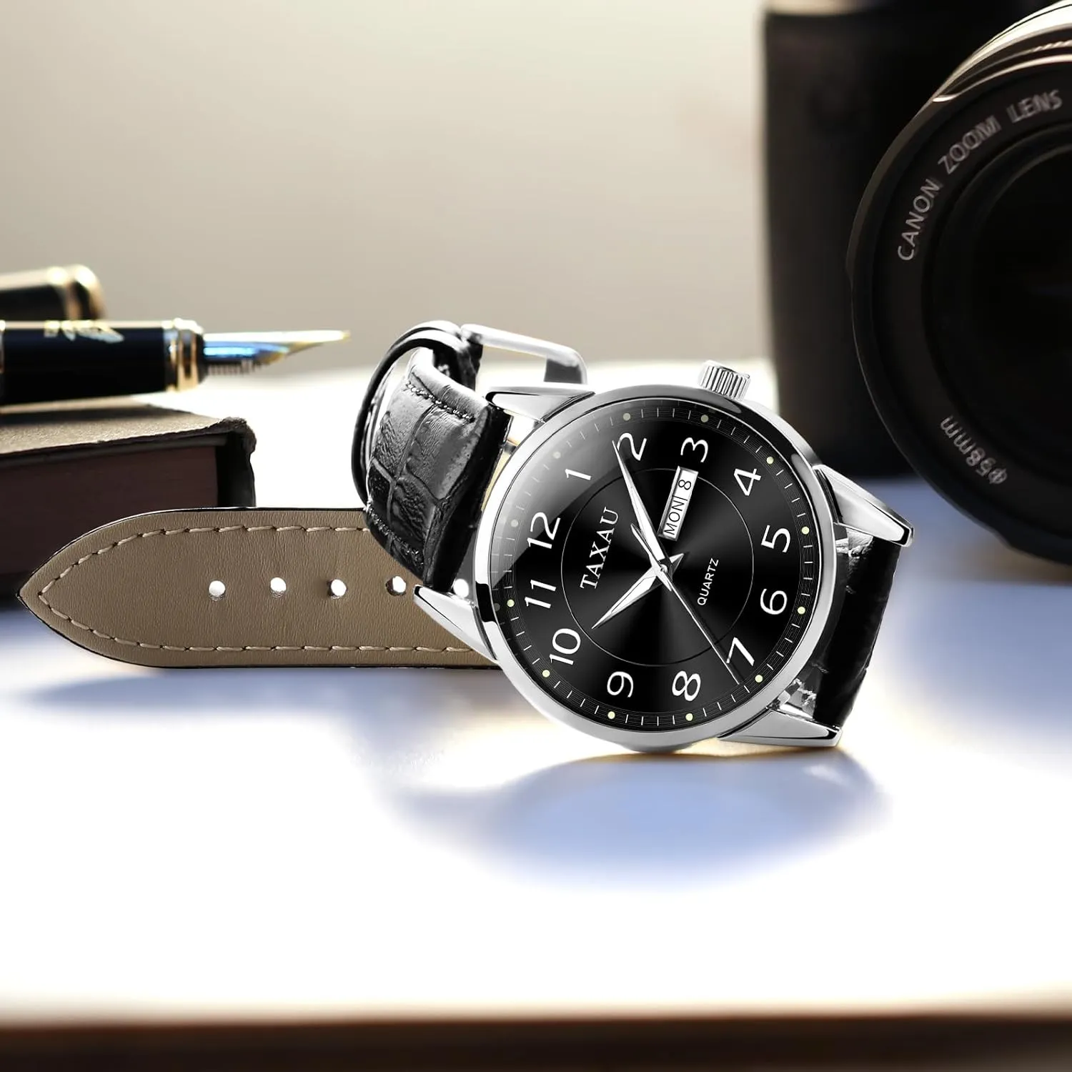 Casual Classic Stainless Steel Watches for Men Big Face Minimalist Watch myxoma struggle active annul for Men Mens Watches Men Leather Watch Dress Luxury Watches for Men Waterproof Men's Wrist Watches Analog Watch Men 