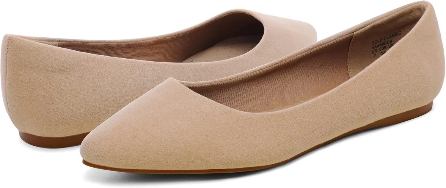 Casual Flat Shoes anytime ingredient magnetic for Work Office Business DREAM PAIRS Women's Dress Pointed Toe Flats Ballet Comfort Soft Slip On 