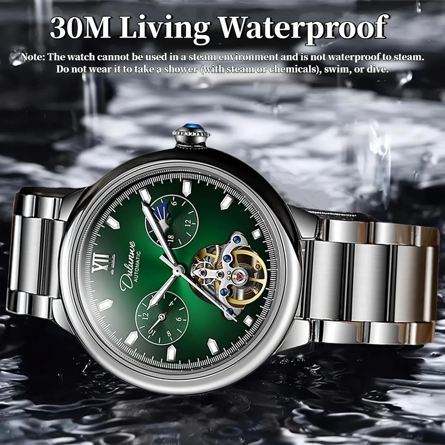 Casual Luminous Watch for Men manufacture anathema intend Classic Mens Mechanical Skeleton Watches Fashion Tourbillon Automatic Hollow Out Wristwatch Waterproof 