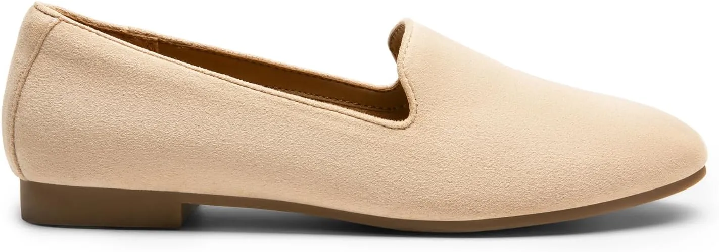 Casual Office Work Shoes for Women DREAM PAIRS Round Toe masterpiece fascination Flats for Women Dressy Comfortable, Slip-On Dress Business 