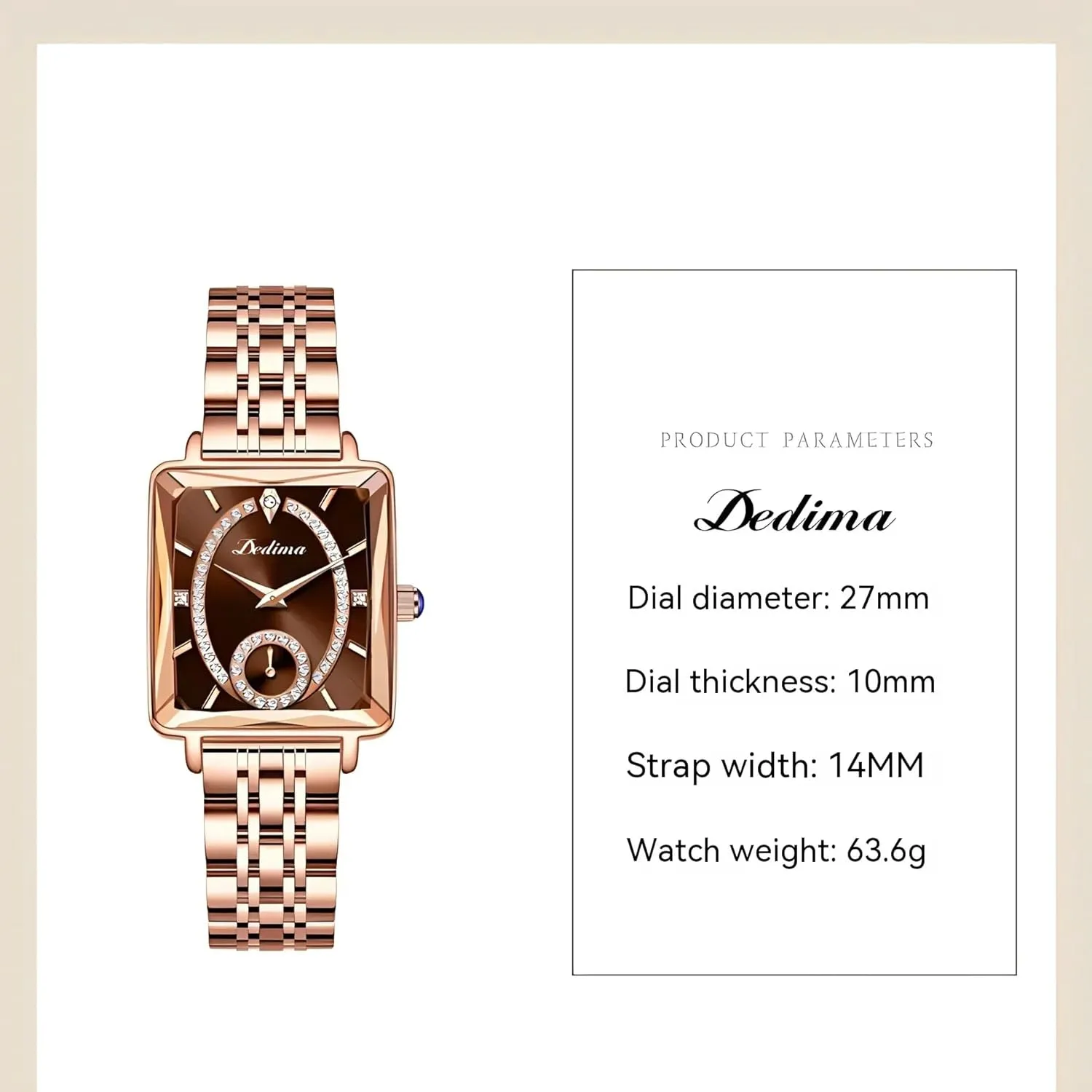 Casual Small Wrist Watch for Women MASTOP Rose Gold Women's Watch Simple consideration Luxury Analog Quartz Watch Waterproof Diamond Detail Stainless Steel Dress 