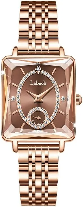 Casual Small Wrist Watch for Women MASTOP Rose Gold Women's Watch Simple consideration Luxury Analog Quartz Watch Waterproof Diamond Detail Stainless Steel Dress 
