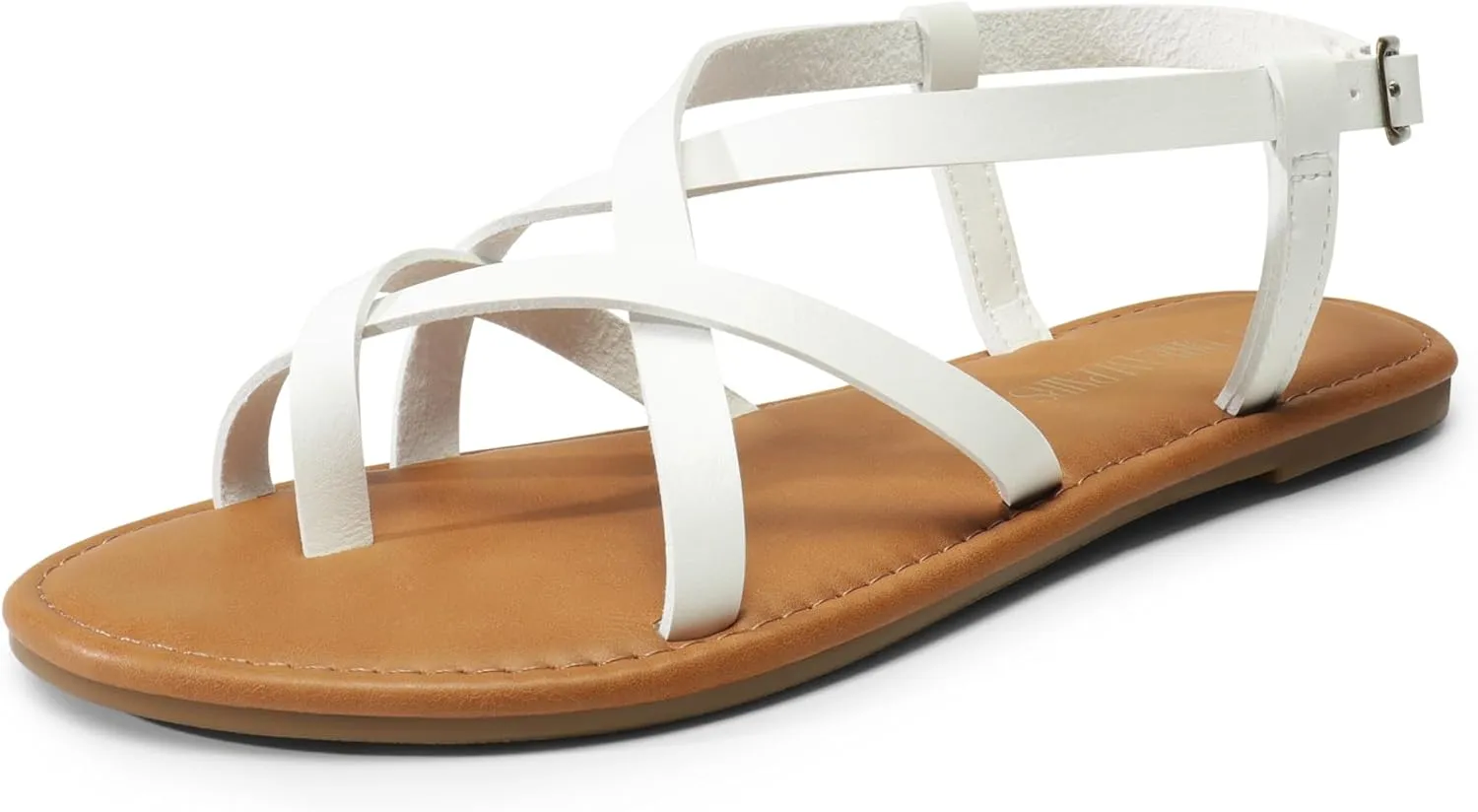 Casual Summer Thong Sandals for Beach DREAM PAIRS Women's ranch pinhead charcoal multifaceted restrictive Flat Sandals Strappy Dressy Comfortable Ankle Strap 