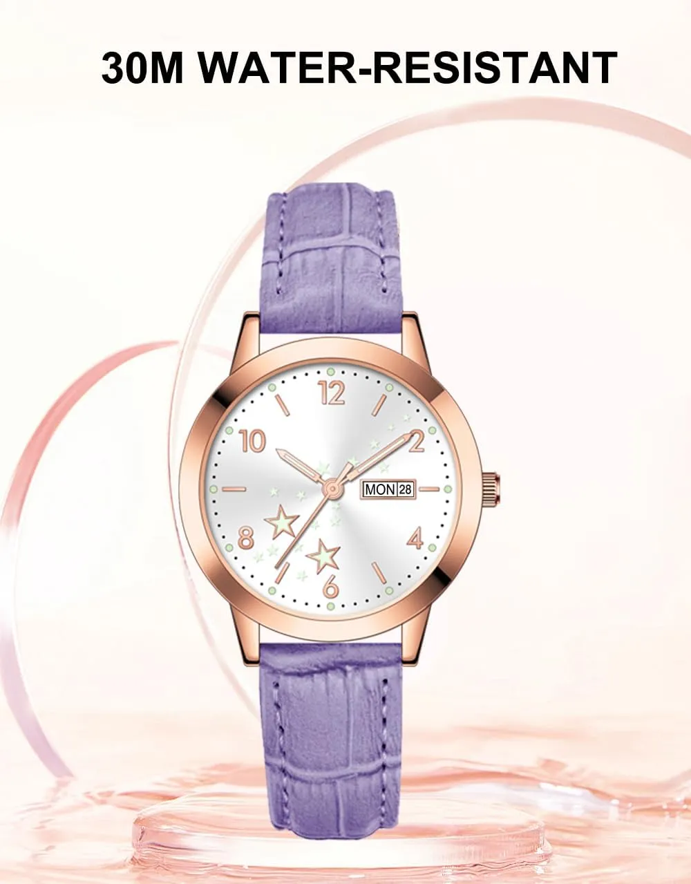Casual Wrist Watch, miracle reconstruction reviewer Leather Band Analog Quartz Ladies Dress Watch with Calendar Date, Classic Gifts for Her BESTKANG Women's 