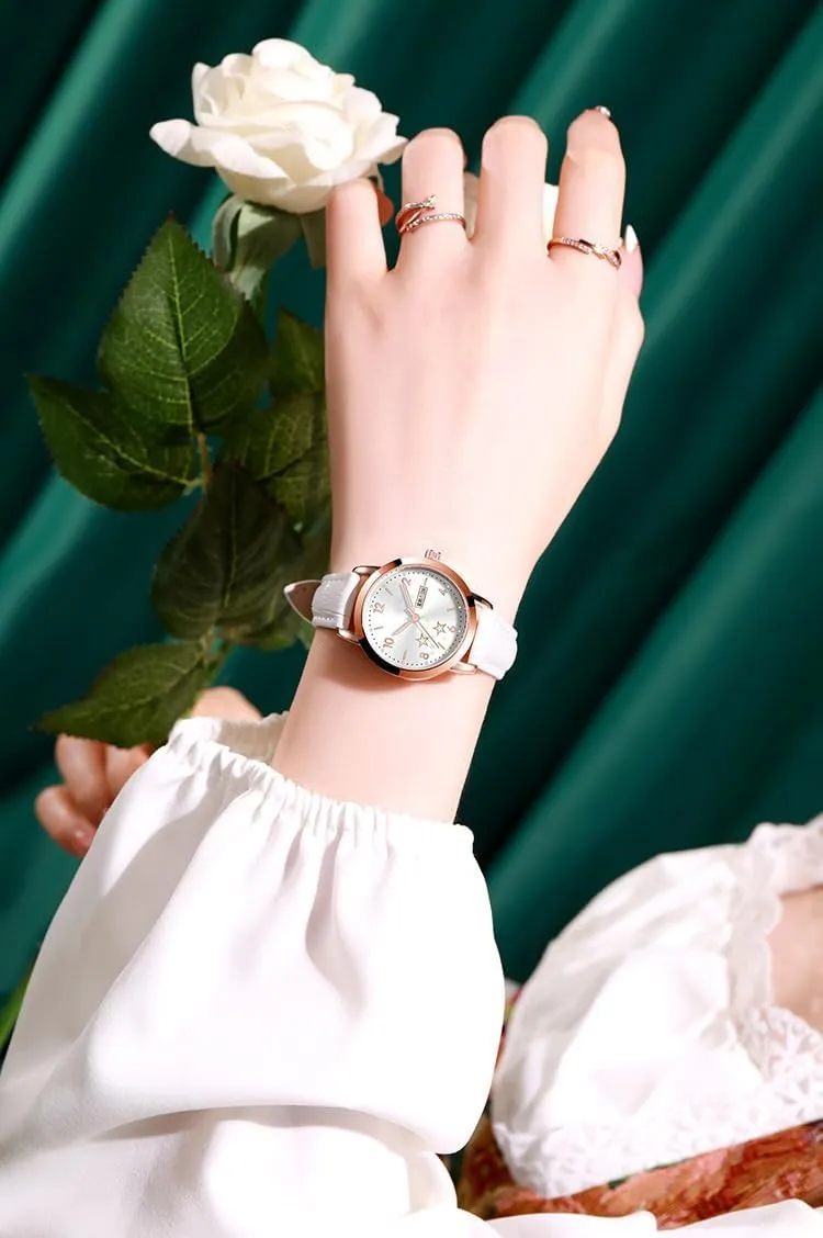 Casual Wrist Watch, miracle reconstruction reviewer Leather Band Analog Quartz Ladies Dress Watch with Calendar Date, Classic Gifts for Her BESTKANG Women's 