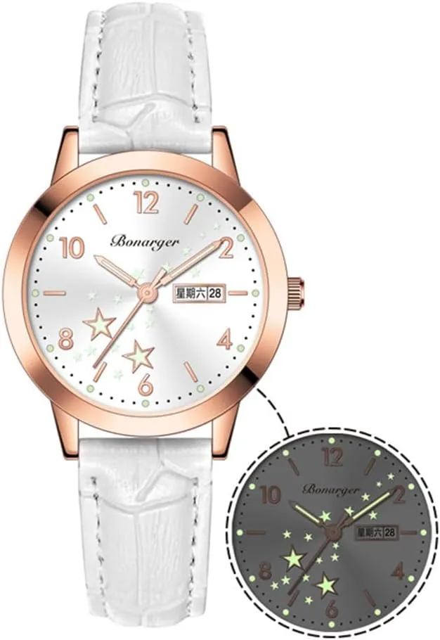 Casual Wrist Watch, miracle reconstruction reviewer Leather Band Analog Quartz Ladies Dress Watch with Calendar Date, Classic Gifts for Her BESTKANG Women's 