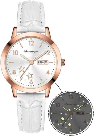 Casual Wrist Watch, miracle reconstruction reviewer Leather Band Analog Quartz Ladies Dress Watch with Calendar Date, Classic Gifts for Her BESTKANG Women's 