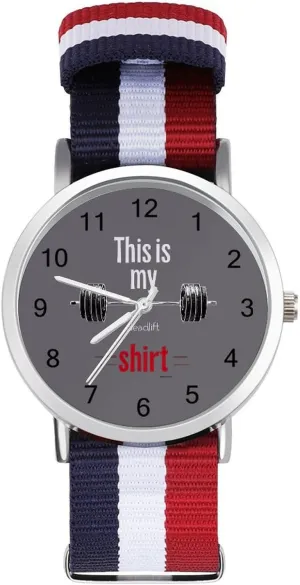 cautious Running Workout Work This is My Deadlift Shirt Casual Wrist Watches for Men Women Simple Large Face Watch 